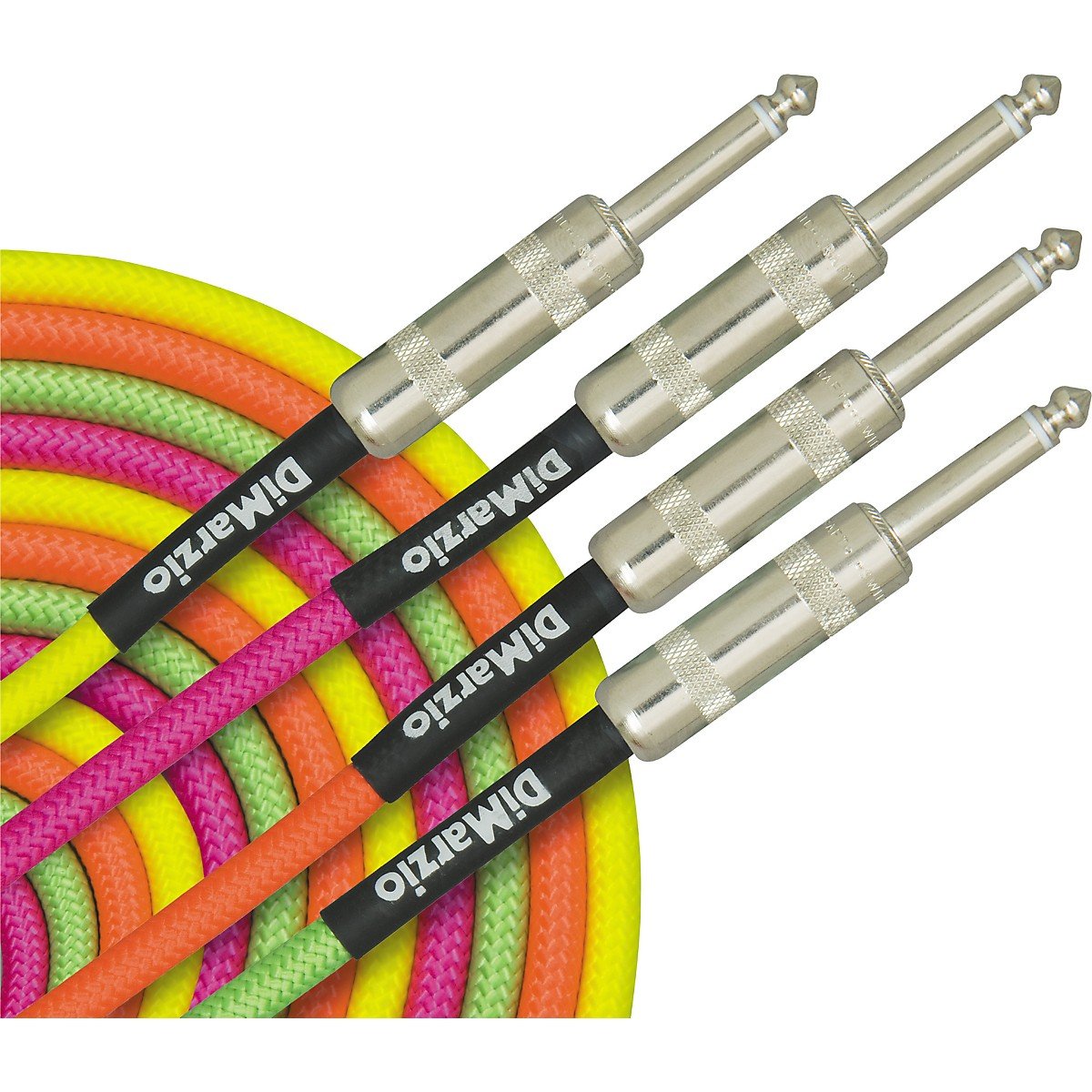 Dimarzio Neon Overbraid Instrument Cable Pink 10 Ft.
